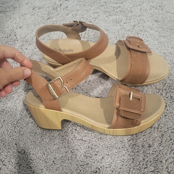 Dr. Scholl's Tan Sandals with Adjustable Straps - Picture 2 of 5